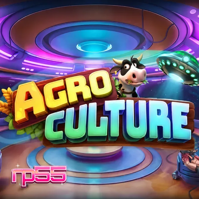 Tampilan visual slot AgroCulture dengan tema pertanian dan invasi alien